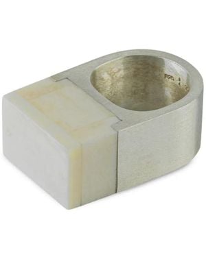 Parts Of 4 Bague À Design Géométrique - Métallisé