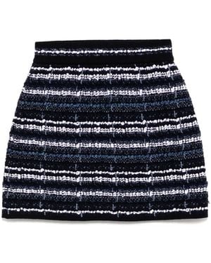 Thom Browne Textured Woven Miniskirt With Structured Silhouette - Blue
