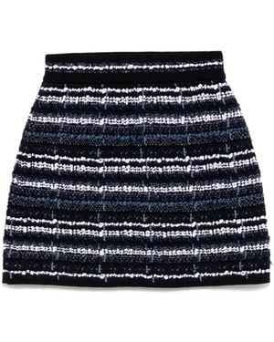 Thom Browne Textured Woven Miniskirt With Structured Silhouette - Blue