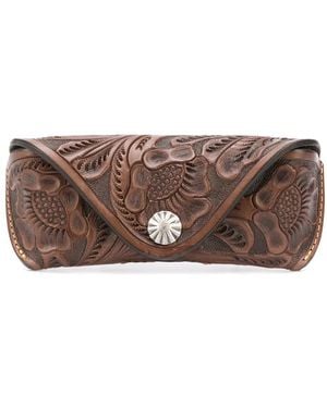 RRL Hand-Tooled Glasses Case - Brown