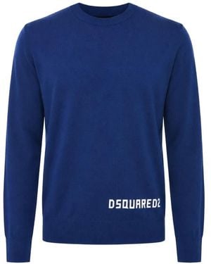 DSquared² Sweat À Logo Floqué - Bleu