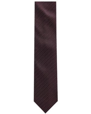 Corneliani Geometric-Pattern Tie - Purple