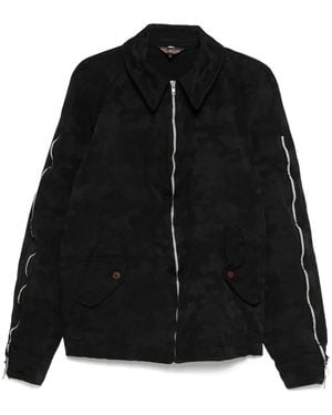 COMME DES GARÇON BLACK Patterned-Jacquard Jacket - Black