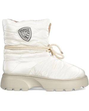 Blauer Botas acolchadas con cordones - Blanco