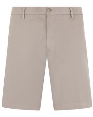 Fedeli Straight-Leg Chino Bermuda Shorts - Grey