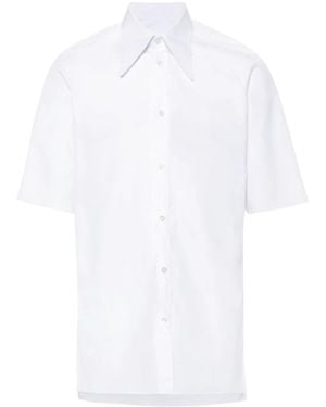 Maison Margiela Camicia a maniche corte in popeline - Bianco