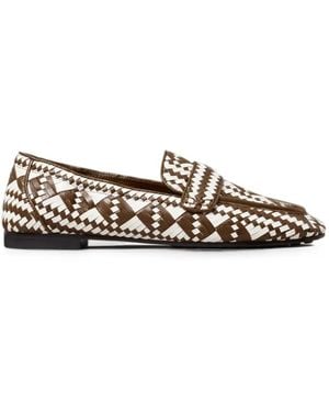 Tory Burch Woven Ballet Loafers - White