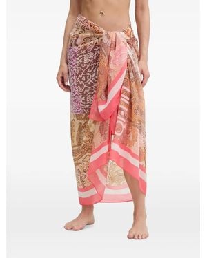 Liu Jo Paisley-Print Sarong - Red