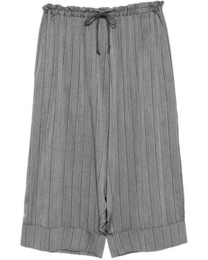 Y's Yohji Yamamoto Striped Trousers - Grey
