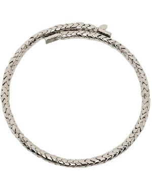Toga Round Snake-Motif Chain Choker - Metallic