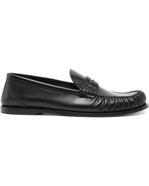 Saint Laurent Leather Loafers - Black