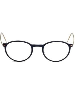 Lindberg Brille Aus Titan Mit Rundem Gestell - Schwarz