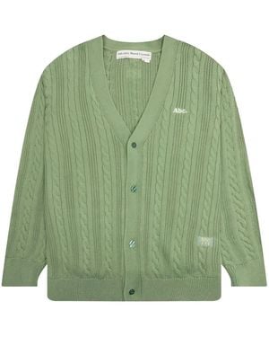 Advisory Board Crystals Cable Knit Cardigan - Green