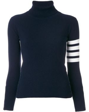 Thom Browne Jersey Con Cuello Alto - Azul
