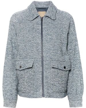 Woolrich Herringbone-Pattern Jacket - Blue