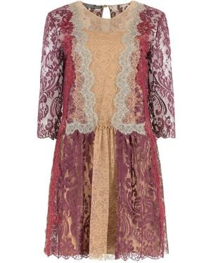 Alberta Ferretti Minikleid aus Spitze - Rot