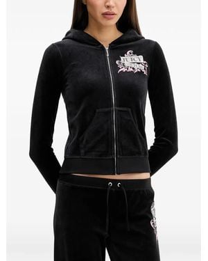 Juicy Couture Hoodie Wrap You Up À Fermeture Zippée - Black