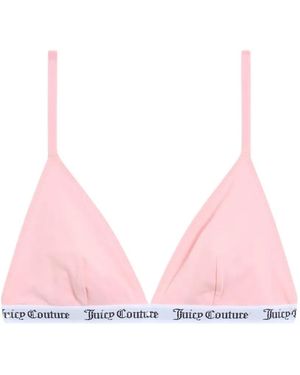 Juicy Couture Triangel-Bh Mit Logo - Pink