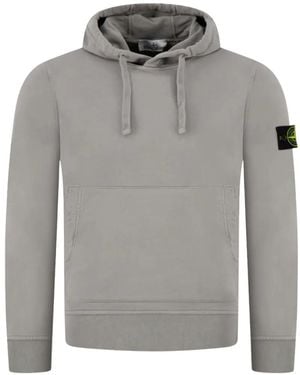 Stone Island 6100062 Hoodie Aus Bio-Baumwollfleece - Grau