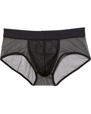 Fleur du Mal Tulle Briefs - Black