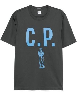 C.P. Company T-Shirt mit Logo-Print - Schwarz