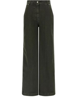 Nude Jeans A Gamba Ampia - Verde