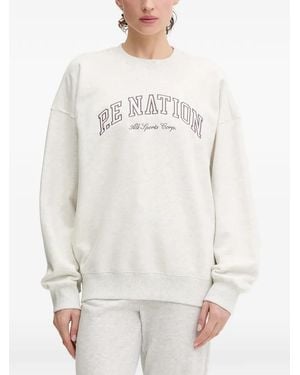 P.E Nation Logo-Detail Sweatshirt - White
