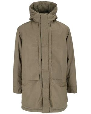 K-Way Mid-Length Hooded Coat - Natural