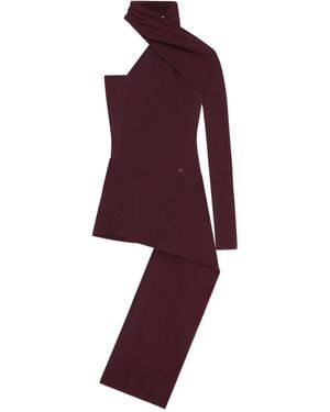 Courreges Robe Courte À Une Épaule - Violet