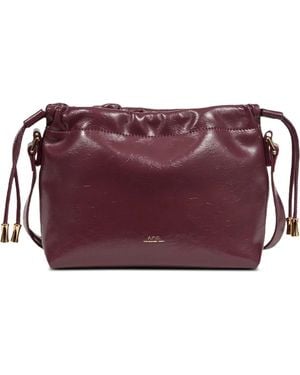 A.P.C. Mini Ninon Drawstring Shoulder Bag - Purple