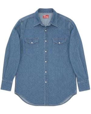 Fortela Jenny Snap-Fastening Shirt - Blue