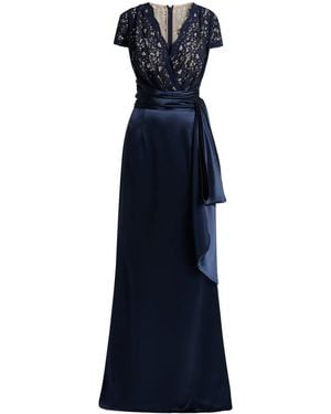 Talbot Runhof V-Neck Gown - Blue