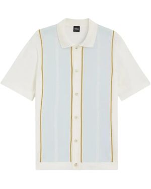 BOSS Cardigan À Design Colour Block - White