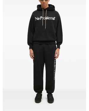 Aries Jogginghose mit Slogan-Print - Schwarz