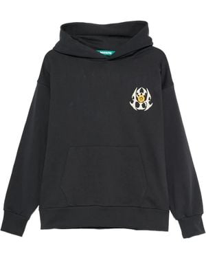 Barrow Big Apple Printed Hoodie - Black