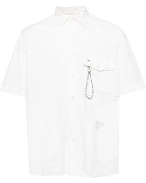 and wander Appliqué-Detail Short-Sleeve Shirt - White