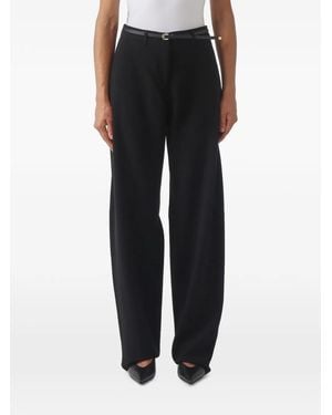 Max Mara Belted Wide-Leg Pants - Black