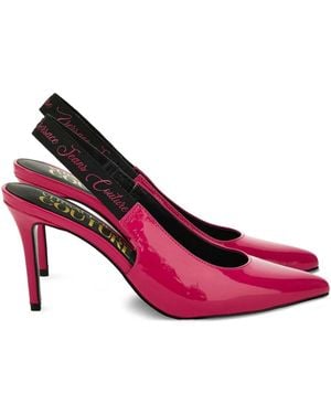 Versace Jeans Couture Escarpins Pointus À Bride Arrière - Rose