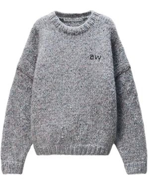 Alexander Wang Bestickter Pullover - Grau