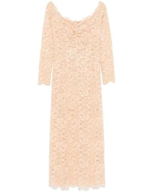 Rabanne Sequinned Lace Maxi Dress - Natural