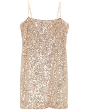 Just Cavalli Sequinned Mini Dress - Natural