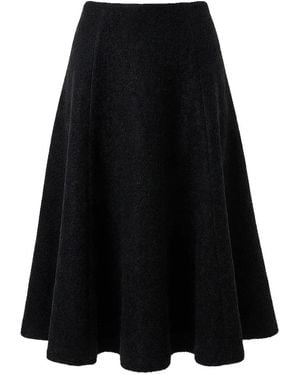 Valentino Garavani Seam-Detail Midi Skirt - Black