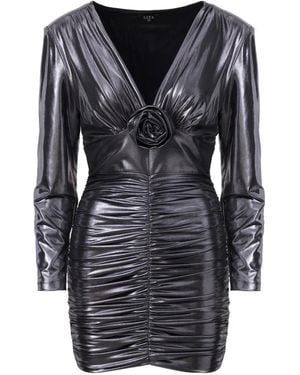 Lita Couture Luz V-Neck Mini Dress - Grey