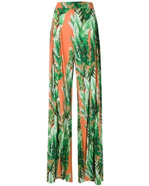 Amir Slama Printed Wide Leg Pants - Green