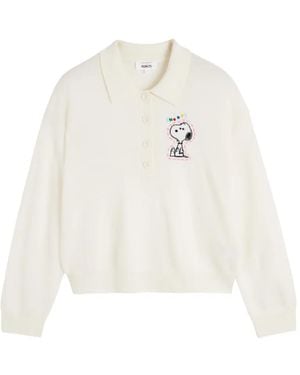 Chinti & Parker Snoopy Polo Top - White