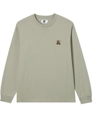 Izzue T-Shirt A Maniche Lunghe Con Logo - Verde