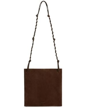 Jil Sander Tangle Knotted Suede Shoulder Bag - Brown