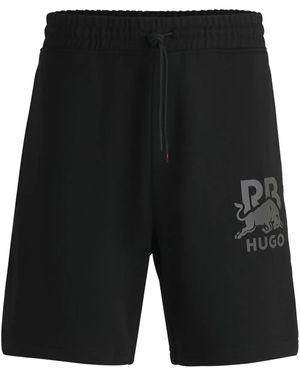 HUGO X Rb ロゴ ショートパンツ - ブラック
