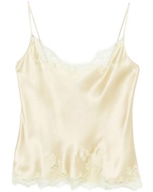 Carine Gilson Lace-Detail Silk Camisole - Natural