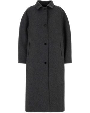 Jil Sander Double Wool Coat - Black